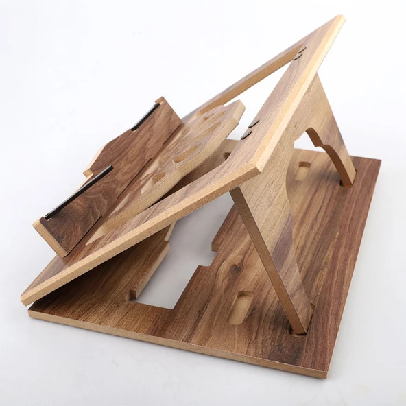 Masaüstü Ahşap Rahle Katlanabilir Rahle Tabletlik Masa üstü rahle - Resim 3