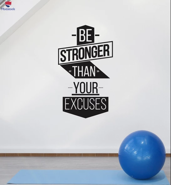 Oturma Odası, Ofis, Dükkan Duvar Sticker Motivasyonel Alıntı Kelimeler İlham Verici Spor Salonu İç Çıkartmalar