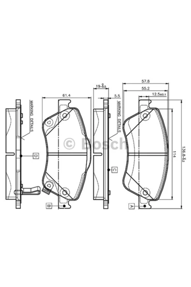 Toyota Auris Ön Fren Balatası 2007-2012 Marka - Resim 2