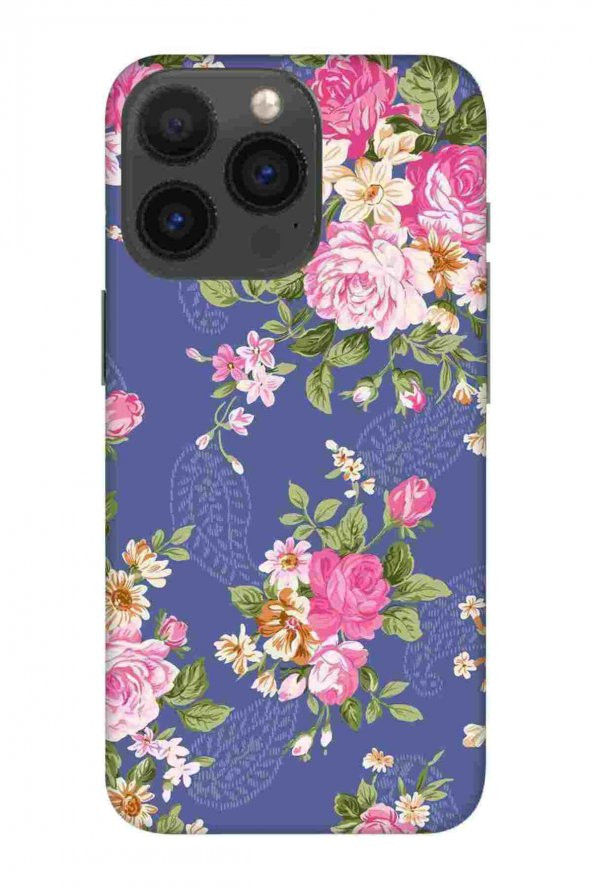 Apple İphone 14 Pro Kılıf Baskılı Desenli Silikon- Floral103