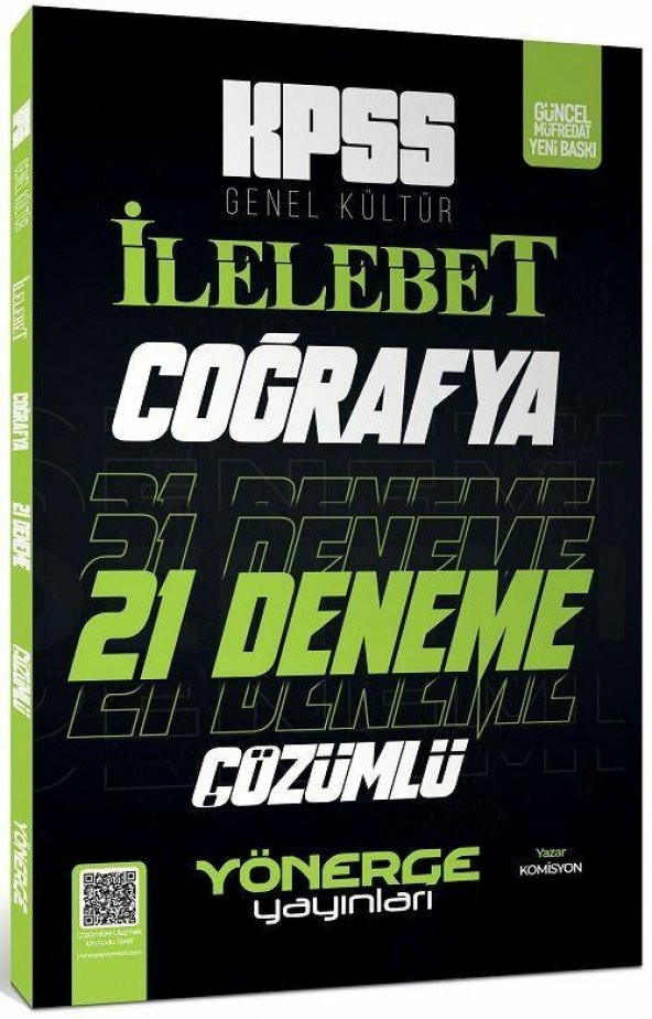 KPSS Coğrafya İlelebet 21 Deneme Dijital Çözümlü Yönerge Yayınları