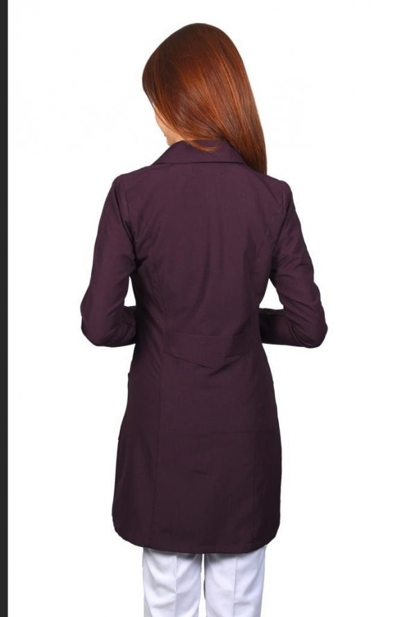 Kadın Doktor Öğretmen Önlüğü Laboratuvar Eczacı Hemşire Dizüstü Önlük Klasik Yaka - 7