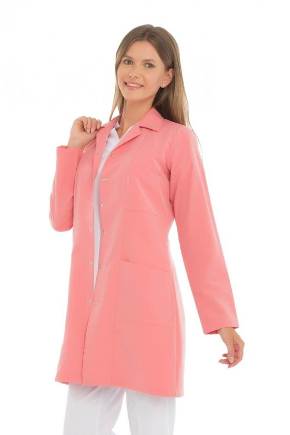 Kadın Doktor Öğretmen Önlüğü Laboratuvar Eczacı Hemşire Dizüstü Önlük Klasik Yaka - 8