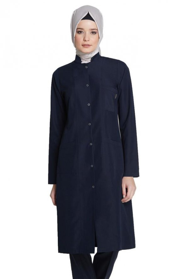 Tesettür Uzun Boy Doktor Önlüğü Öğretmen Önlüğü Hemşire Önlük Kadın Uzun Önlük - 3