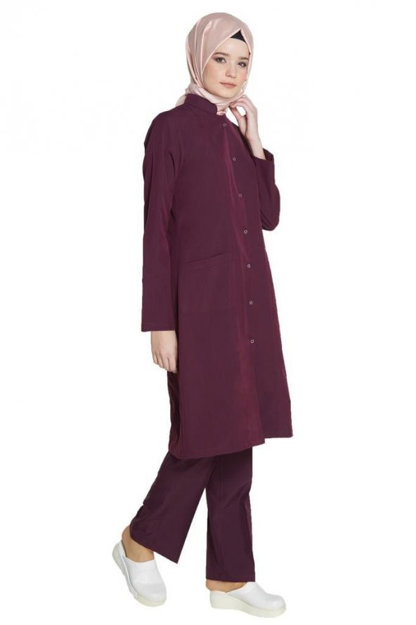 Tesettür Uzun Boy Doktor Önlüğü Öğretmen Önlüğü Hemşire Önlük Kadın Uzun Önlük - 4