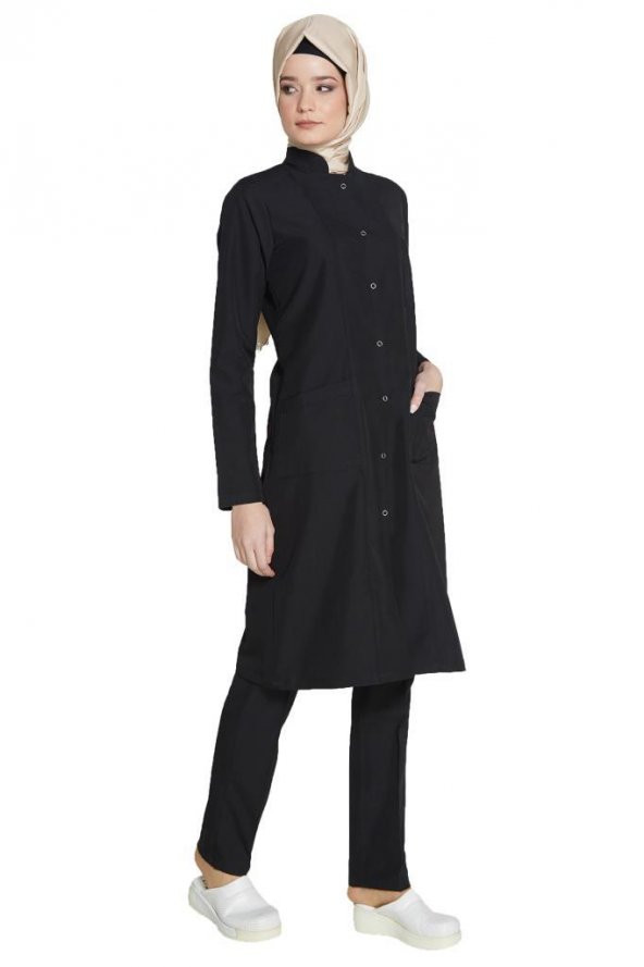 Tesettür Uzun Boy Doktor Önlüğü Öğretmen Önlüğü Hemşire Önlük Kadın Uzun Önlük - 6