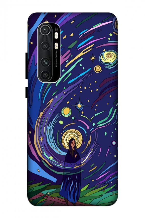 Xiaomi Mi Note 10 Lite Kılıf Baskılı Desenli Silikon- 8512