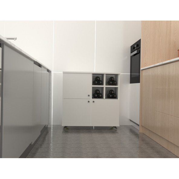 Şişelik Bölmeli Mutfak Dolabı - 2