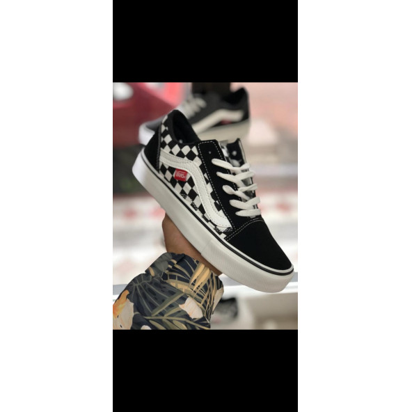 Vn Siyah Kareli Unisex Günlük Yürüyüş Ayakkabısı Sneaker Ayakkabı