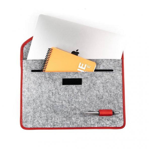 Minbag Aba Laptop Kılıfı 15 İnç Gri Sarı - 5