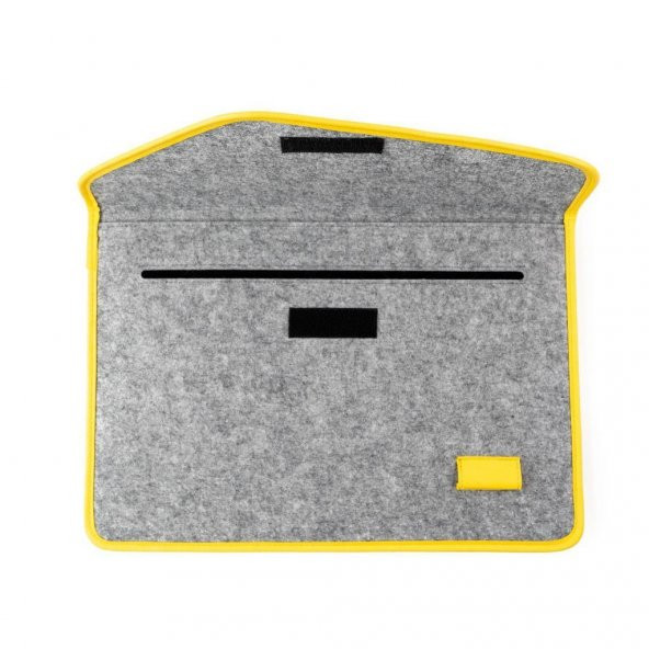 Minbag Aba Laptop Kılıfı 15 İnç Gri Sarı - 6