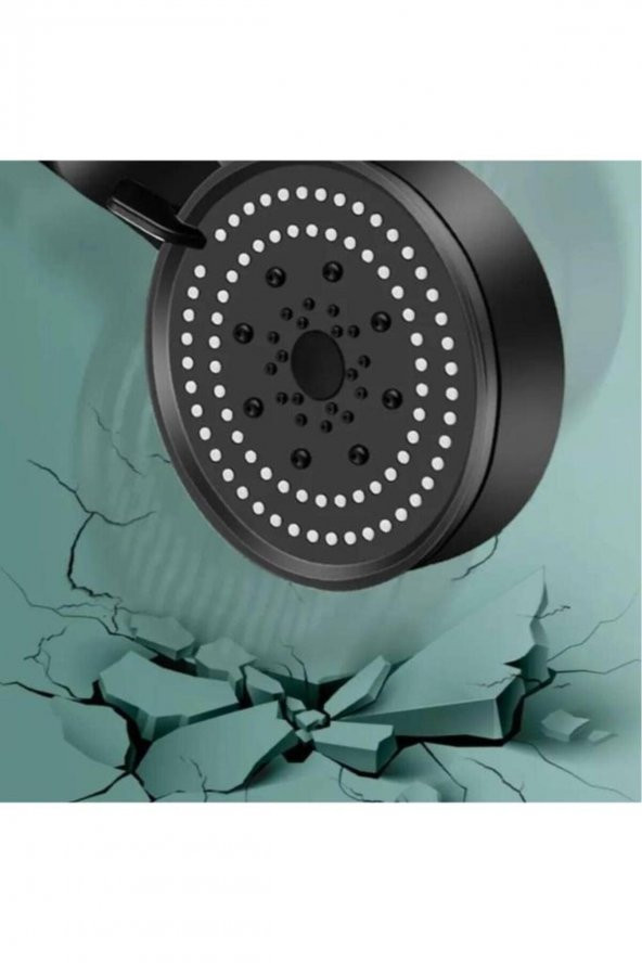 5 Kademeli Turbo Su Tasarruflu Duş Başlığı Siyah Duş Başlığı Fonksiyonlu Duş Alosu - 6