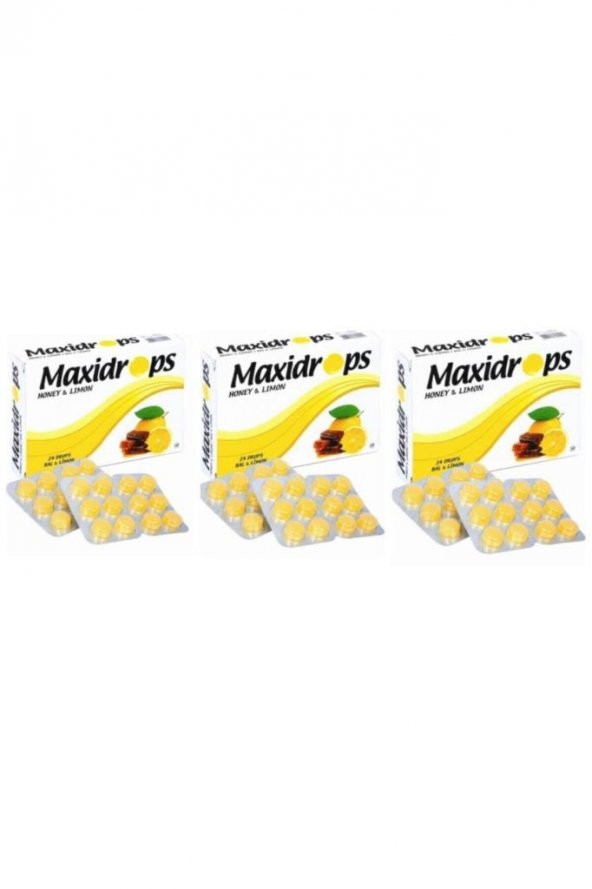 Maxidrops Bal Limon 24 Drops 3Lü PAKET (SKT102025)