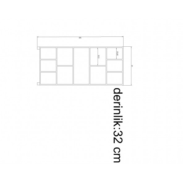 Beyaz Dekorasyon Kitaplık - 3