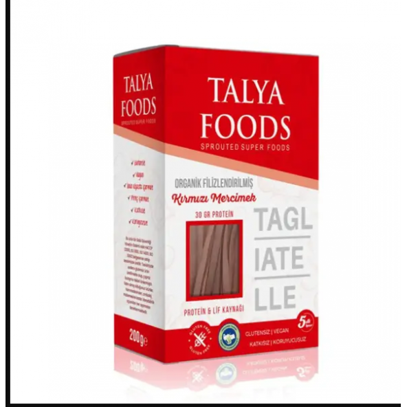 Talya Foods Kırmızı Mercimek Taglıatelle 200 Gr