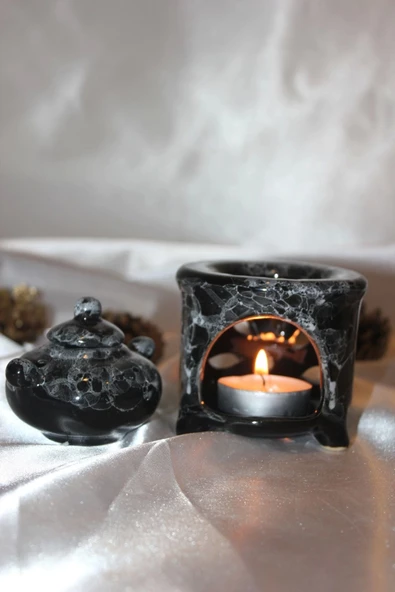 Buhurdanlık Siyah Demlik Kazan Buhardanlık - Resim 4