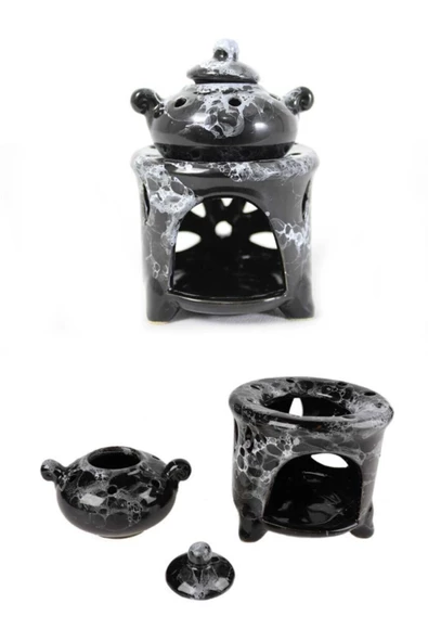 Buhurdanlık Siyah Demlik Kazan Buhardanlık - Resim 2