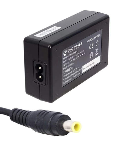 DONG YANG 12 VOLT 3.33 AMPER PLASTİK KASA MASAÜSTÜ ADAPTÖR 5.5*3.0 İĞNELİ UÇ KUTUSUZ - 3