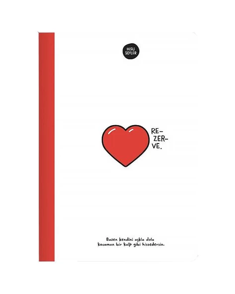 Hisli Şeyler 14x20 64 Yaprak Çizgili Ciltli Defter Rezerve