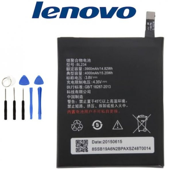 LENOVO VİBE P1M PİL BATARYA BL234 VE TAMİR SETİ