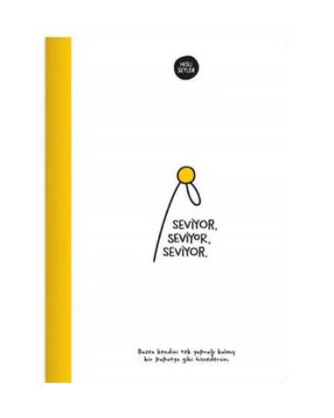 Hisli Şeyler 14x20 64 Yaprak Çizgili Ciltli Defter Seviyor