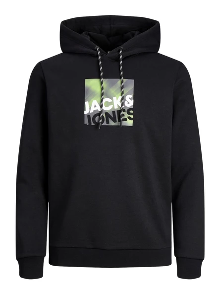 JACK JONES Baskılı Erkek Kapüşonlu Sweatshirt 12246994 - Resim 7