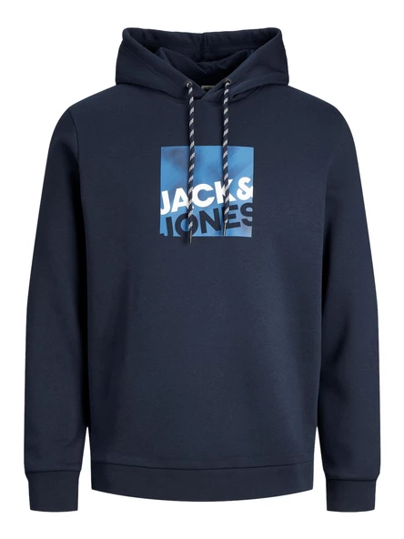 JACK JONES Baskılı Erkek Kapüşonlu Sweatshirt 12246994 - Resim 7