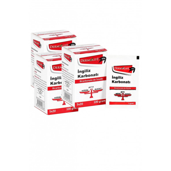 3 Kutu Dermolife İngiliz Karbonatı 20 Stick Denizpharma