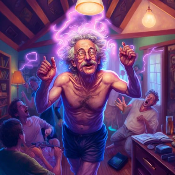 Movas Sanat Einstein ve Hayal Dünyası | Elmas Mozaik Tablo | Mozaik Puzzle | 65x65 | E20204240