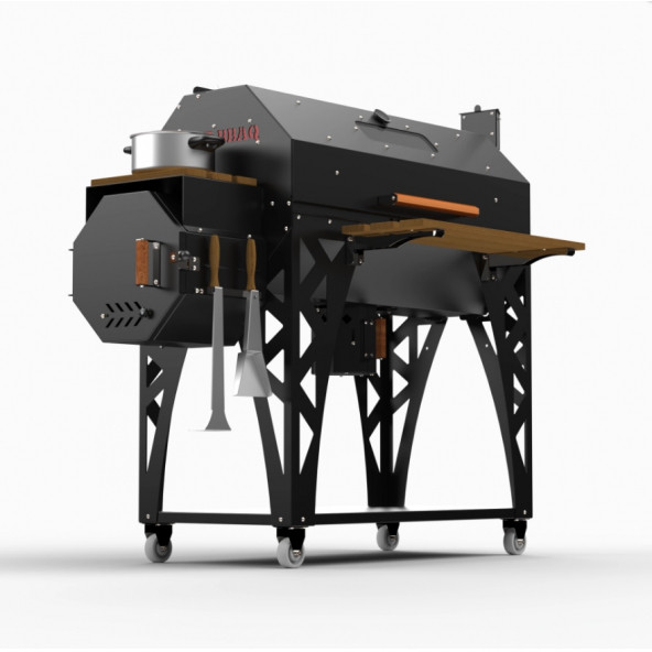 Hotbbaq Hot Big Quartz 100cm Camlı Smoker Barbekü Mangal