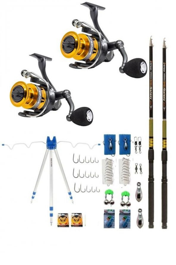 Remixon Lotus 3.60 mt  Strong 4000 Tripodlu İkili Olta Takımı 40 parça