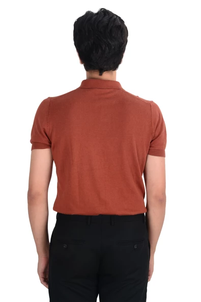 Cengiz İnler Yarım Fermuarlı Merserize Erkek Triko T-shirt - 4