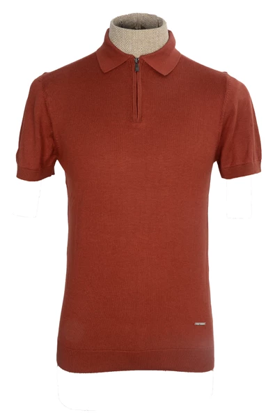 Cengiz İnler Yarım Fermuarlı Merserize Erkek Triko T-shirt - 6