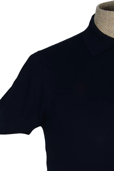 Cengiz İnler Yarım Fermuarlı Merserize Erkek Triko T-shirt - 8