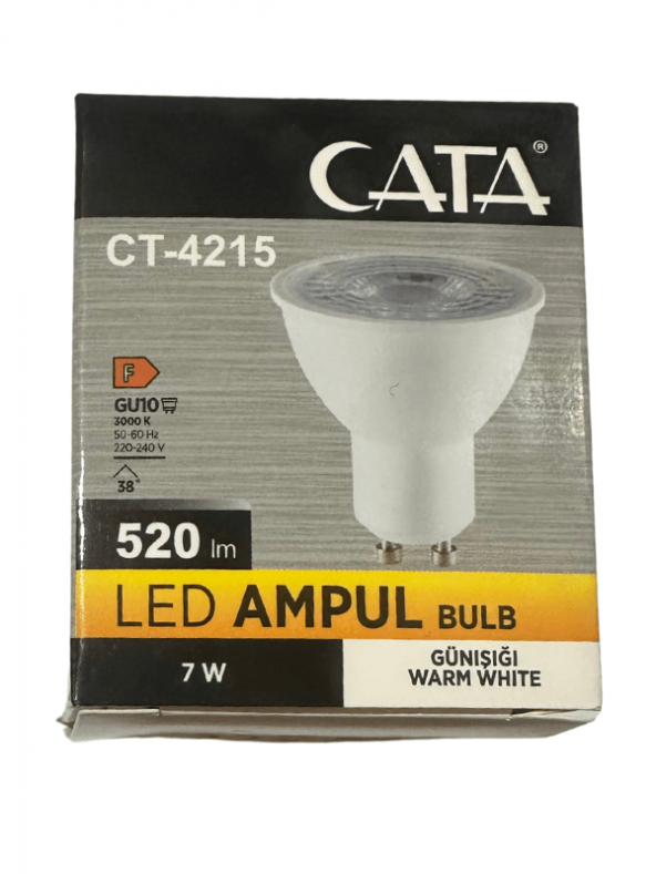 Cata CT-4215 Günışığı 7W GU10 Duylu Led Spot Ampul (2 Adet)