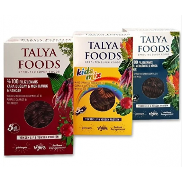 Talya Foods Sebzeli Üçlü Makarna Seti 600 g
