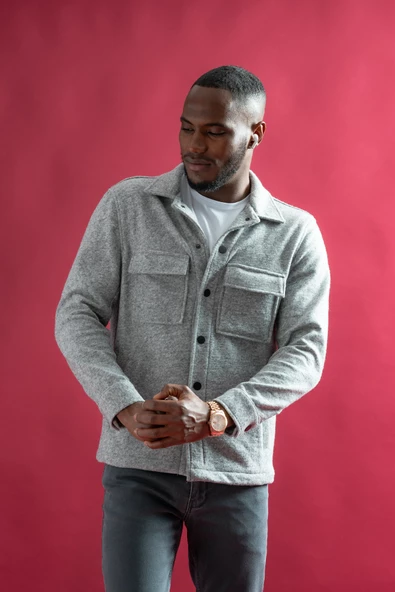 Sir Slimfit Çıtçıt Kapamalı Yan Ve Kapak Cepli Astarsız Yakalı Kırçıllı Spor Kısa Ceket - 8