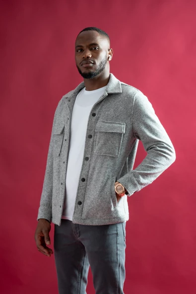 Sir Slimfit Çıtçıt Kapamalı Yan Ve Kapak Cepli Astarsız Yakalı Kırçıllı Spor Kısa Ceket - 7