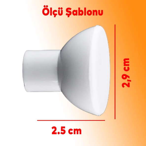 Çayıralan Plastik Düğme Mobilya Mutfak Çekmece Dolap Kapak Dolabı Kulbu Kulpu Kulpları Beyaz 10 Adet - Resim 3