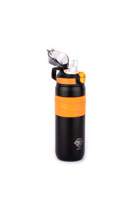 OKADI SİYAH PİPETLİ PASLANMAZ ÇELİK TERMOS 560ML - 2