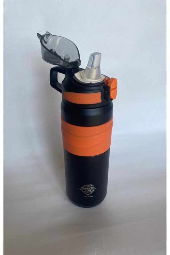 OKADI SİYAH PİPETLİ PASLANMAZ ÇELİK TERMOS 560ML - 3