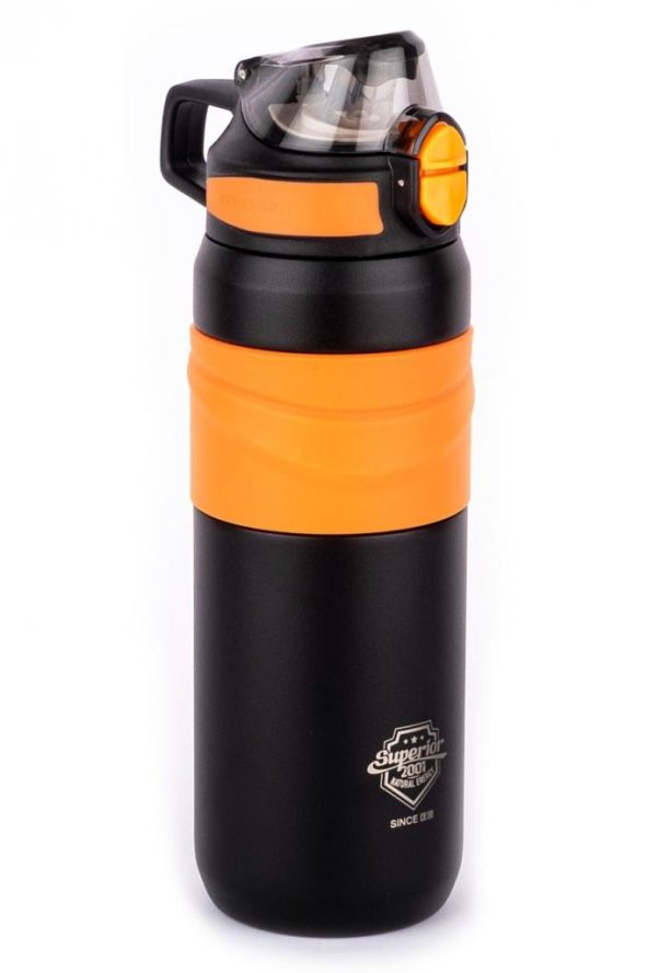OKADI SİYAH PİPETLİ PASLANMAZ ÇELİK TERMOS 560ML - 4