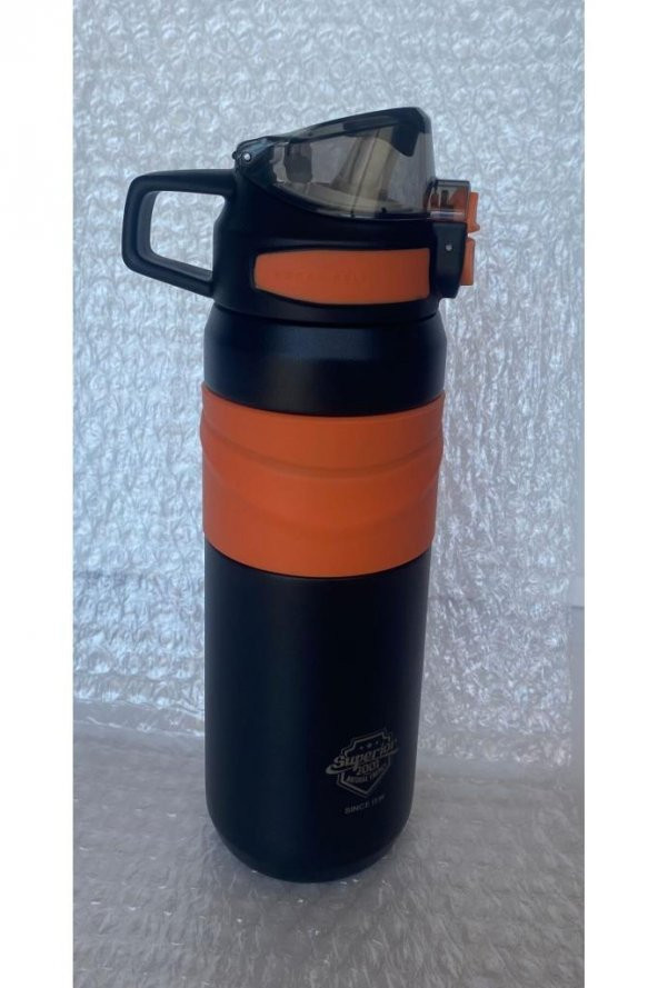OKADI SİYAH PİPETLİ PASLANMAZ ÇELİK TERMOS 560ML - 5