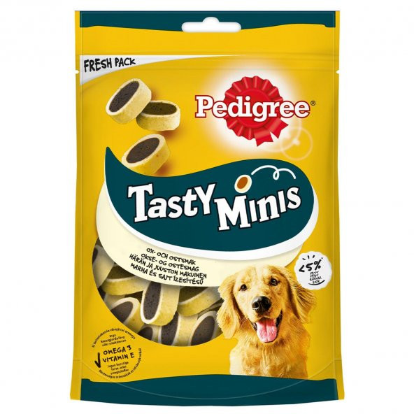 Pedigree 140 gr Tasty Minis Sığır Etli ve Peynirli Köpek Ödül Maması