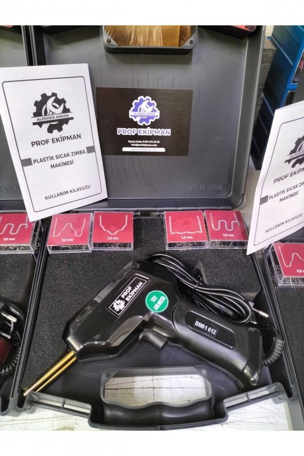 100 W Sıcak Zımba Plastik Kaynak Tamir Seti-200 Adet Tel Zımba Dahil - 4