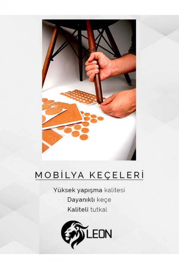 Mobilya Pedi Zemin Koruyucu Keçe 20 mm Beyaz Ped - 2