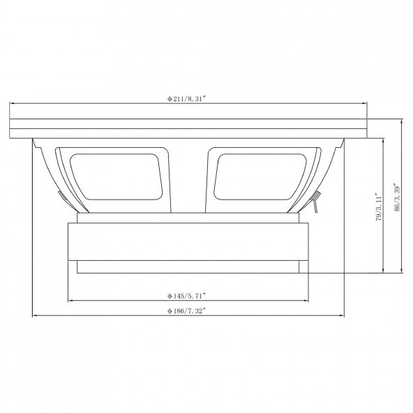 Reiss Audio RS-M8DM 20CM Midrange 450Watt Max Power 150 Watt Rms Power (2 Adet ) - 6
