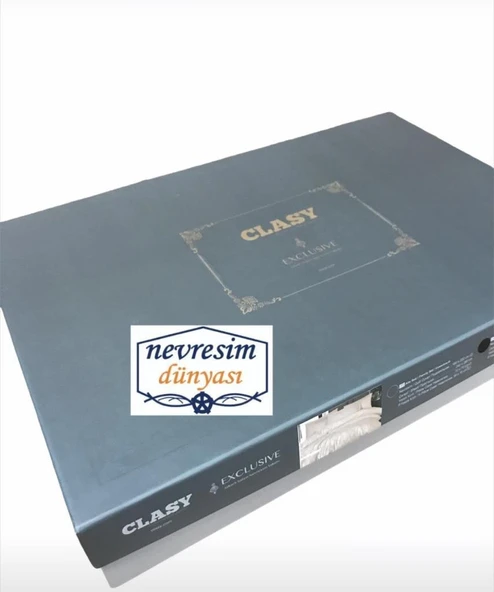 Clasy Exclusive Jakarlı Çift Kişilik Pamuk Saten Nevresim Takımı Pavaya v1 Beyaz - Resim 4