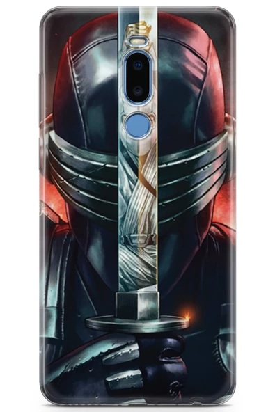 Meizu Note 8 Uyumlu Kılıf Supers 08 Snake Eyes Baskılı Kılıf Gümüş - 1