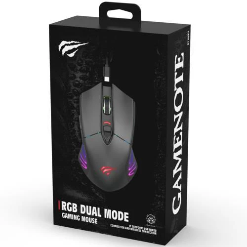 GAMENOTE MS1021W Kablosuz RGB Gaming Mouse Siyah - 4